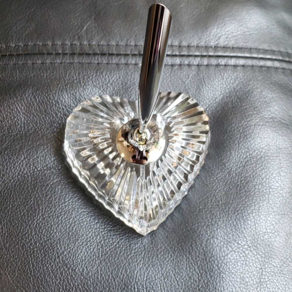 VintageWaterford Heart Penholder